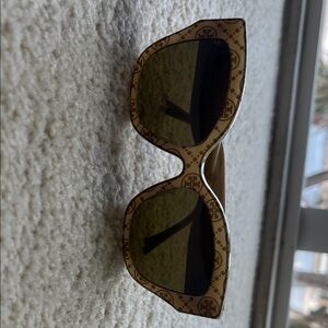 Tory Burch Miller Tan Patterned Sunglasses